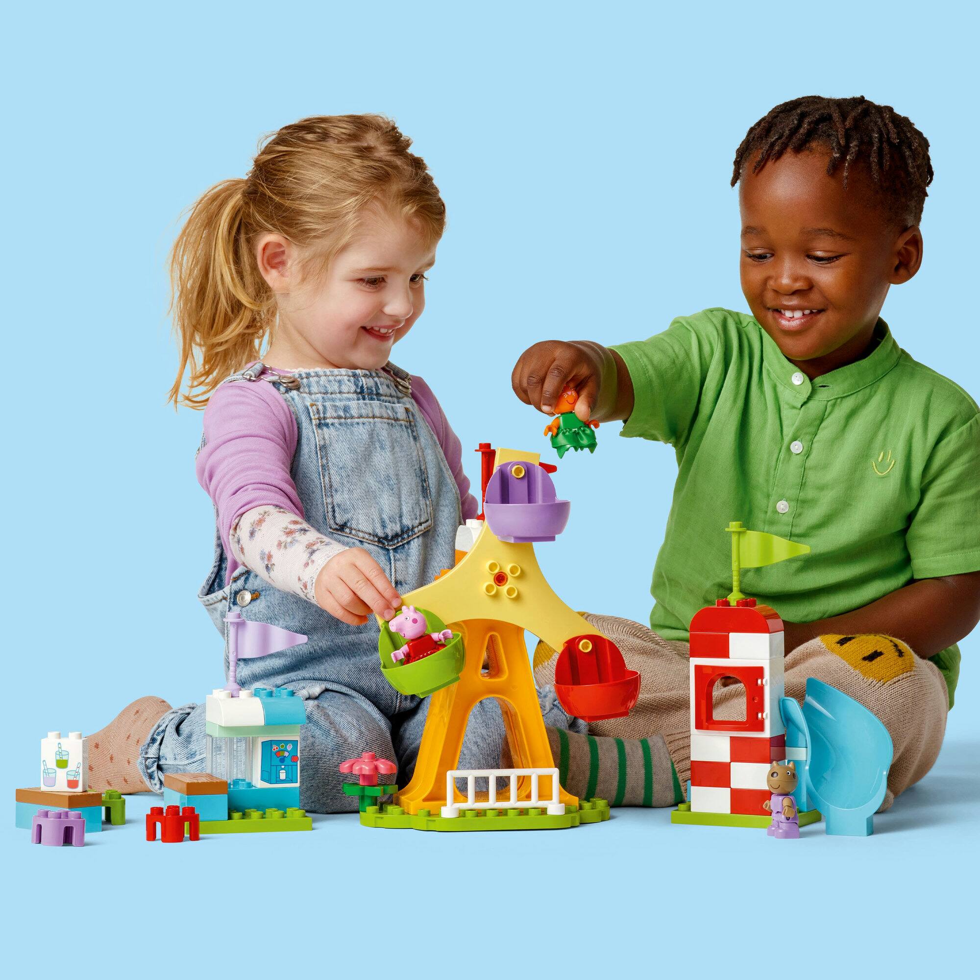 LEGO® DUPLO® Peppa Pig Funfair Pretend-Play Amusement Park Toddler Toy 10453